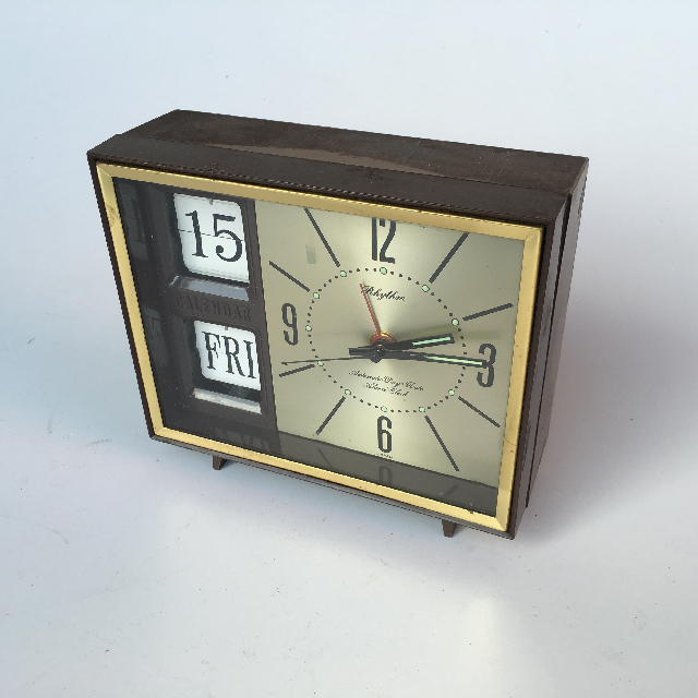 CLOCK, Flip Clock - Gold Timber Rhythm